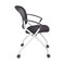 Kee Rectangle Training Table & Chair Set, 72 W, 24 L, 29 H, Wood, Metal, Fabric Top, Grey MT7224GYBPCM23BK - alternate 2